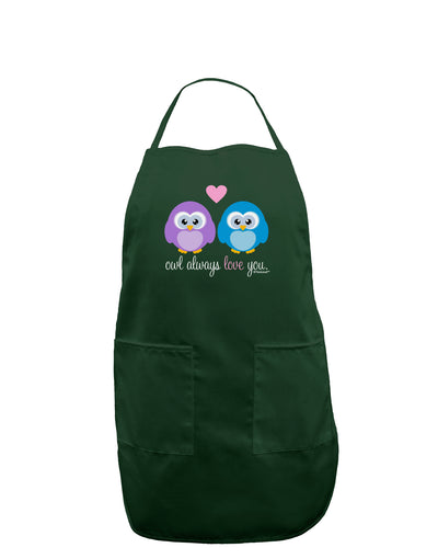 Owl Always Love You Dark Adult Apron by TooLoud-Bib Apron-TooLoud-Hunter-One-Size-Davson Sales