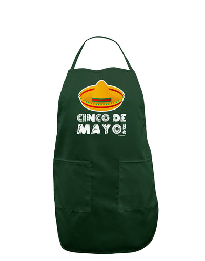 Sombrero Design - Cinco de Mayo Dark Adult Apron by TooLoud-Bib Apron-TooLoud-Hunter-One-Size-Davson Sales