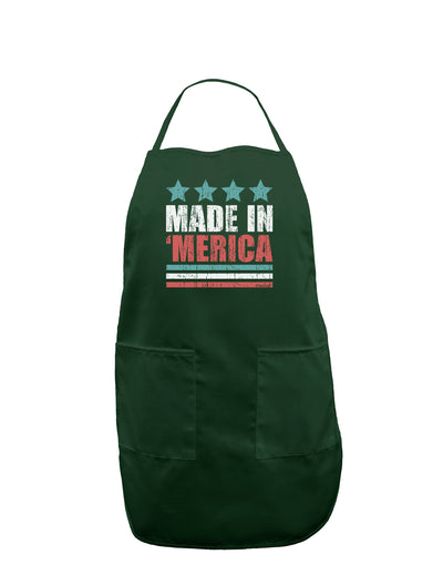 Made in Merica - Stars and Stripes Color Design Dark Adult Apron-Bib Apron-TooLoud-Hunter-One-Size-Davson Sales