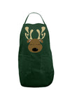 Cute Reindeer Face Christmas Dark Adult Apron-Bib Apron-TooLoud-Hunter-One-Size-Davson Sales