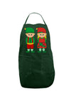 Cute Elf Couple Christmas Dark Adult Apron-Bib Apron-TooLoud-Hunter-One-Size-Davson Sales