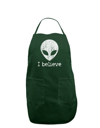 Extraterrestrial - I Believe Distressed Dark Adult Apron by TooLoud-Bib Apron-TooLoud-Hunter-One-Size-Davson Sales