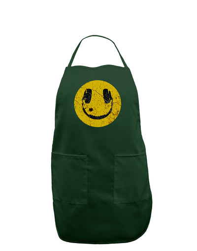 EDM Smiley Face Dark Adult Apron by TooLoud-Bib Apron-TooLoud-Hunter-One-Size-Davson Sales