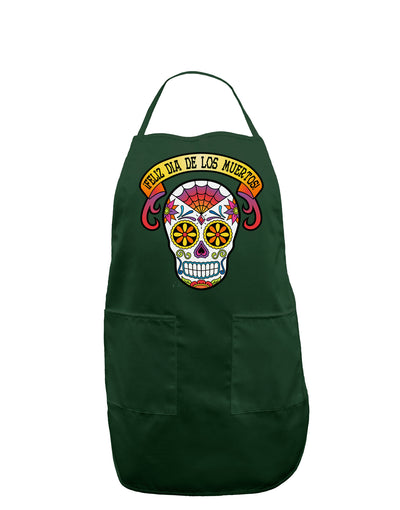 Feliz Dia de los Muertos Calavera Dark Adult Apron-Bib Apron-TooLoud-Hunter-One-Size-Davson Sales