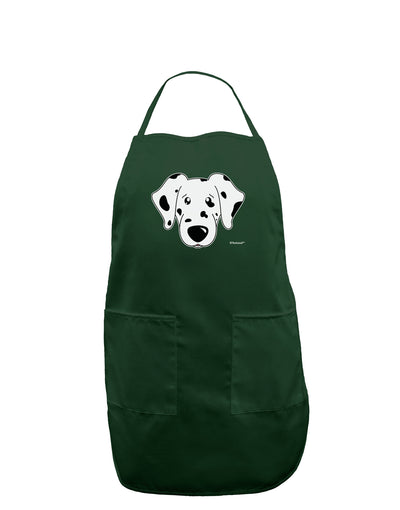 Cute Dalmatian Dog Dark Adult Apron by TooLoud-Bib Apron-TooLoud-Hunter-One-Size-Davson Sales