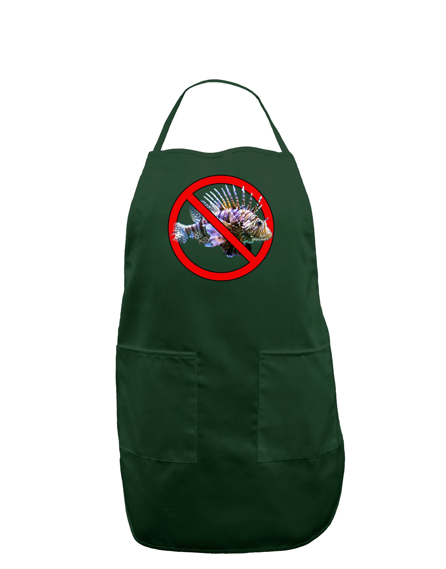 No Lionfish Dark Adult Apron-Bib Apron-TooLoud-Hunter-One-Size-Davson Sales