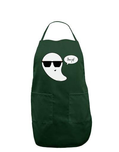 Boo Ya Cool Ghost Halloween Dark Adult Apron-Bib Apron-TooLoud-Hunter-One-Size-Davson Sales