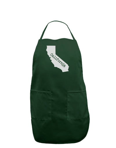 California - United States Shape Dark Adult Apron by TooLoud-Bib Apron-TooLoud-Hunter-One-Size-Davson Sales