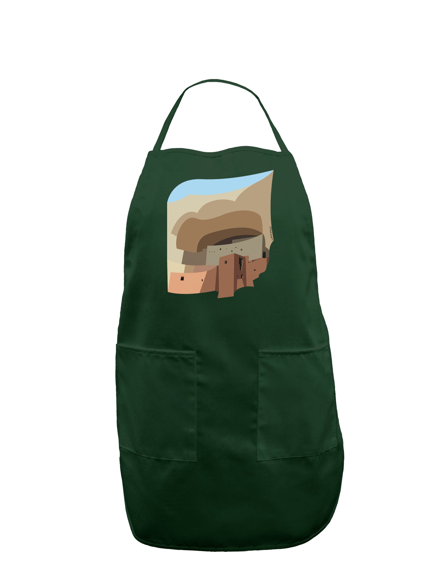 Montezuma Castle Artwork Dark Adult Apron-Bib Apron-TooLoud-Hunter-One-Size-Davson Sales