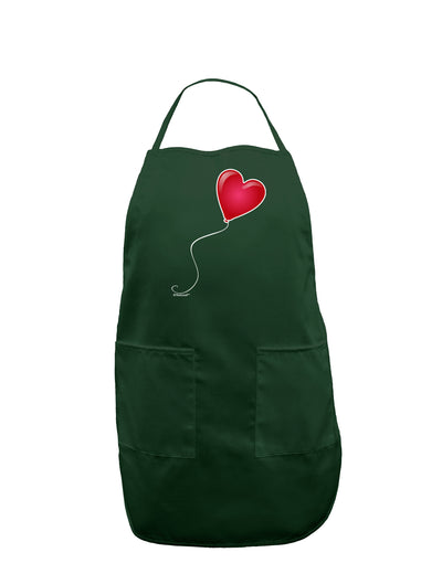 Cute Red Heart Balloon Dark Adult Apron-Bib Apron-TooLoud-Hunter-One-Size-Davson Sales
