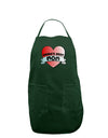 World's Best Mom - Heart Banner Design Dark Adult Apron by TooLoud-Bib Apron-TooLoud-Hunter-One-Size-Davson Sales