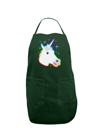 Magical Rainbow Sparkle Unicorn Dark Adult Apron-Bib Apron-TooLoud-Hunter-One-Size-Davson Sales