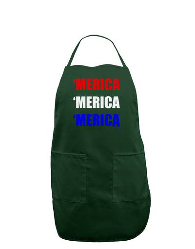 Merica Merica Merica - Red and Blue Dark Adult Apron-Bib Apron-TooLoud-Hunter-One-Size-Davson Sales