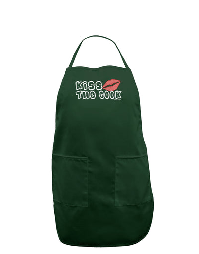 Kiss the Cook With Lips Dark Adult Apron by TooLoud-Bib Apron-TooLoud-Hunter-One-Size-Davson Sales