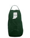 Indiana - United States Shape Dark Adult Apron-Bib Apron-TooLoud-Hunter-One-Size-Davson Sales