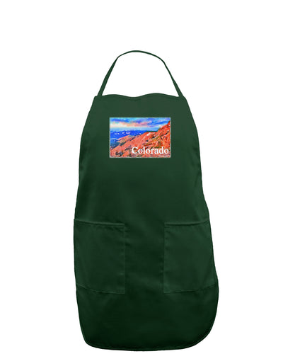 Colorado Mtn Sunset Soaked WaterColor Dark Adult Apron-Bib Apron-TooLoud-Hunter-One-Size-Davson Sales