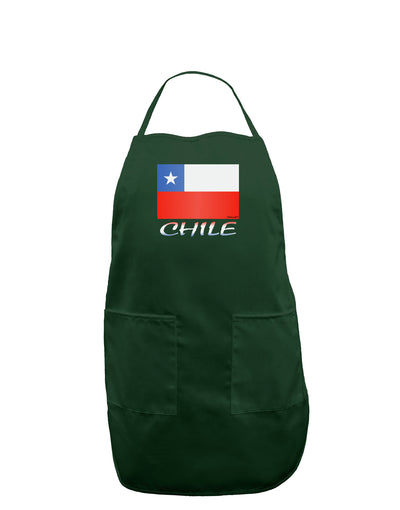 Chile Flag Dark Adult Apron-Bib Apron-TooLoud-Hunter-One-Size-Davson Sales