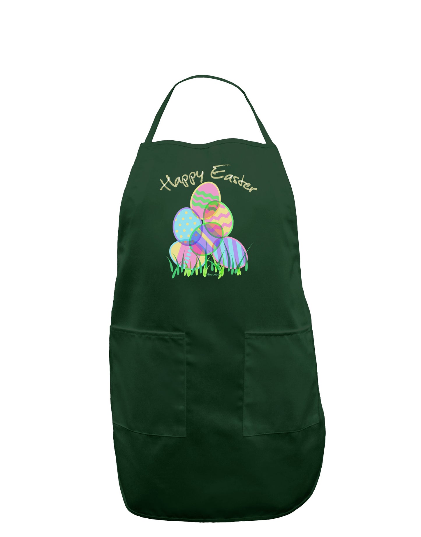 Happy Easter Gel Look Print Dark Adult Apron-Bib Apron-TooLoud-Hunter-One-Size-Davson Sales