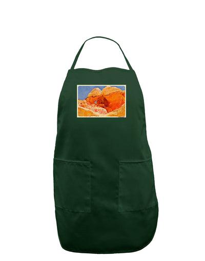 Desert Landscape Watercolor Dark Adult Apron-Bib Apron-TooLoud-Hunter-One-Size-Davson Sales