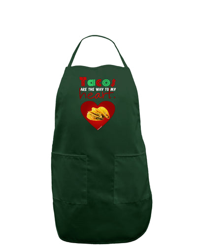 Tacos Are the Way To My Heart Dark Adult Apron-Bib Apron-TooLoud-Hunter-One-Size-Davson Sales