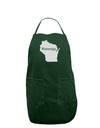 Wisconsin - United States Shape Dark Adult Apron-Bib Apron-TooLoud-Hunter-One-Size-Davson Sales