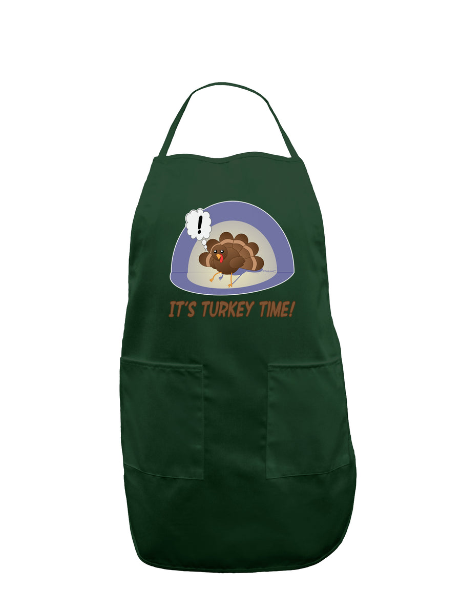 Escaping Turkey - Turkey Time Funny Dark Adult Apron-Bib Apron-TooLoud-Black-One-Size-Davson Sales