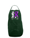 Hope for a Cure - Purple Ribbon Alzheimers Disease - Flowers Dark Adult Apron-Bib Apron-TooLoud-Hunter-One-Size-Davson Sales