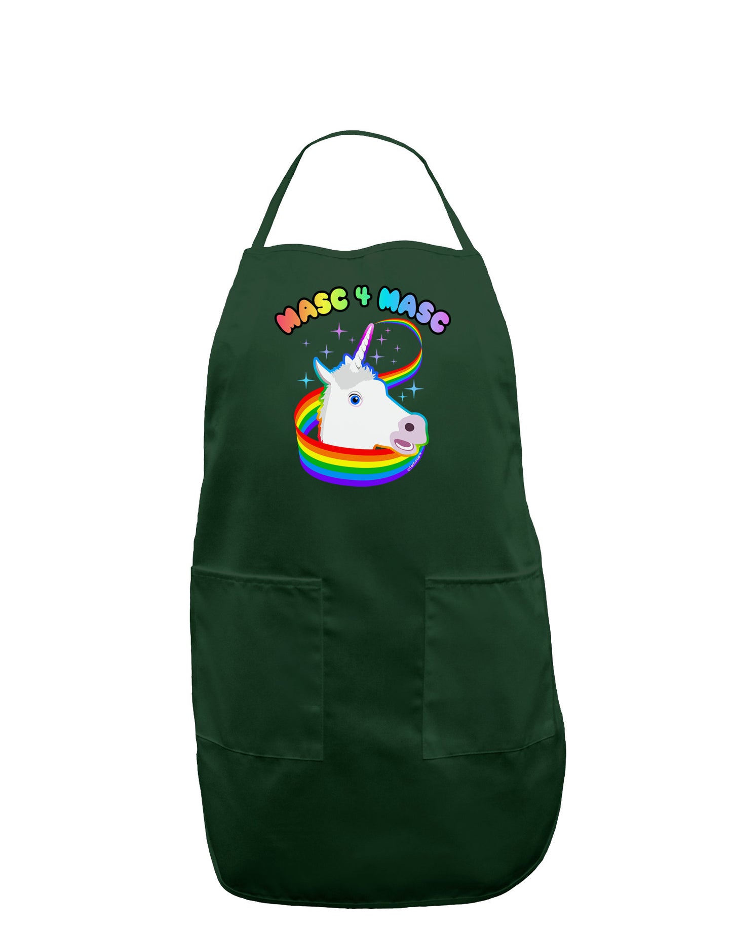 Masc 4 Masc Pranciful Unicorn Dark Adult Apron-Bib Apron-TooLoud-Hunter-One-Size-Davson Sales