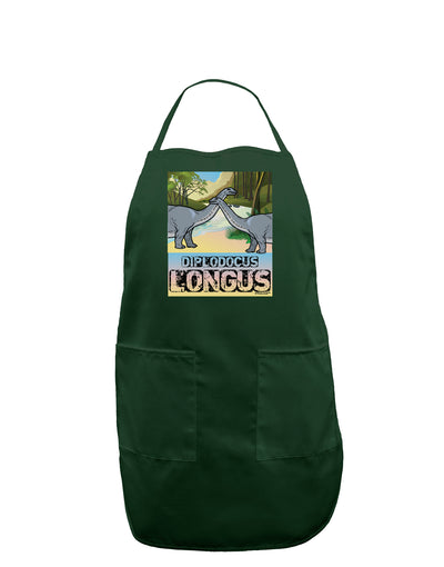 Diplodocus Longus - With Name Dark Adult Apron-Bib Apron-TooLoud-Hunter-One-Size-Davson Sales