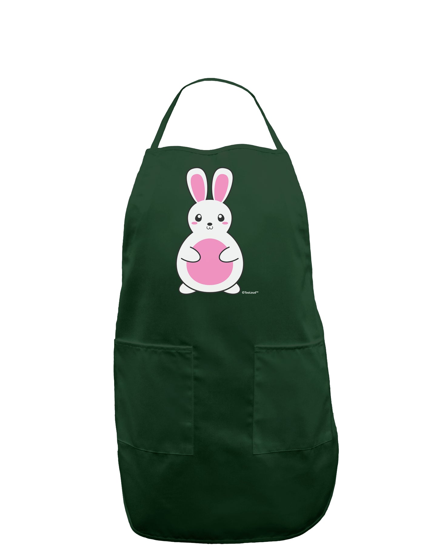 Cute Easter Bunny - Pink Dark Adult Apron by TooLoud-Bib Apron-TooLoud-Hunter-One-Size-Davson Sales
