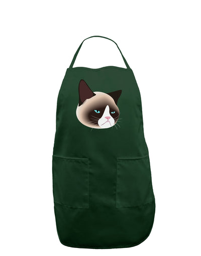 Cute Disgruntled Siamese Cat Dark Adult Apron-Bib Apron-TooLoud-Hunter-One-Size-Davson Sales