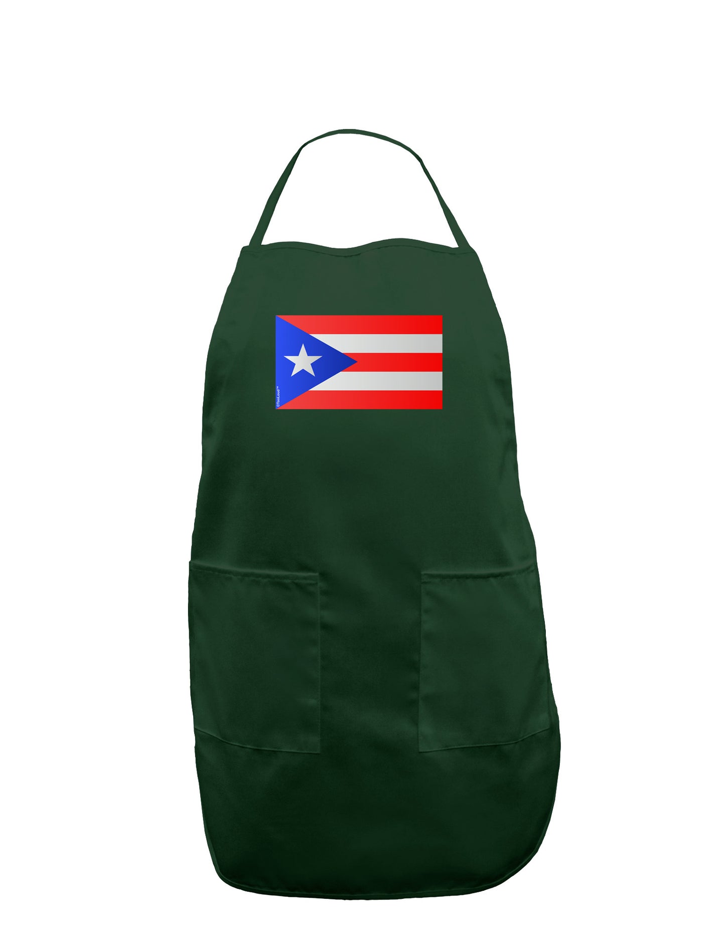 Puerto Rico Flag Dark Adult Apron-Bib Apron-TooLoud-Hunter-One-Size-Davson Sales