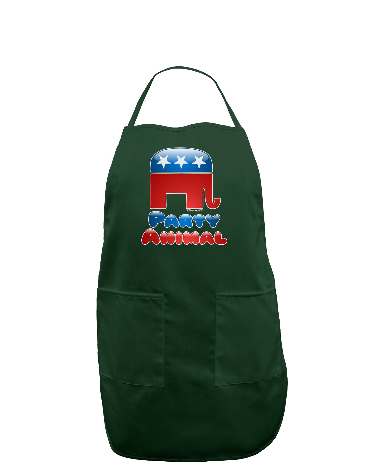 Republican Party Animal Dark Adult Apron-Bib Apron-TooLoud-Hunter-One-Size-Davson Sales