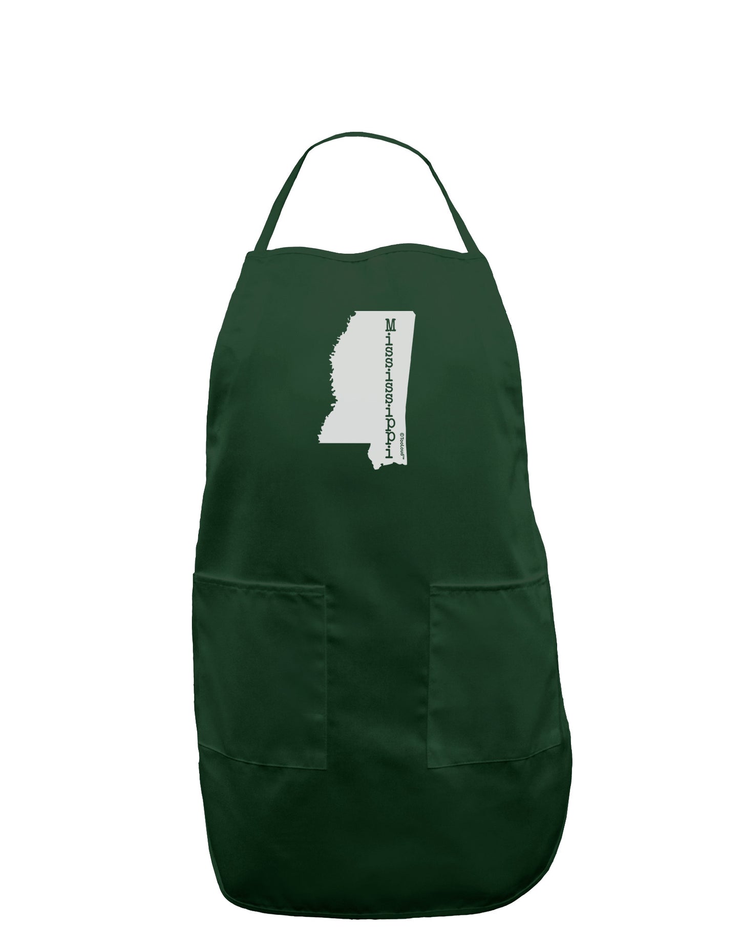 Mississippi - United States Shape Dark Adult Apron-Bib Apron-TooLoud-Hunter-One-Size-Davson Sales