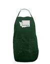 Washington - United States Shape Dark Adult Apron-Bib Apron-TooLoud-Hunter-One-Size-Davson Sales