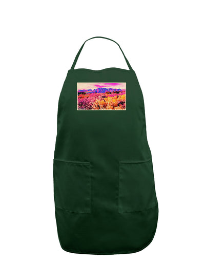 Colorful Colorado Mountains Dark Adult Apron-Bib Apron-TooLoud-Hunter-One-Size-Davson Sales