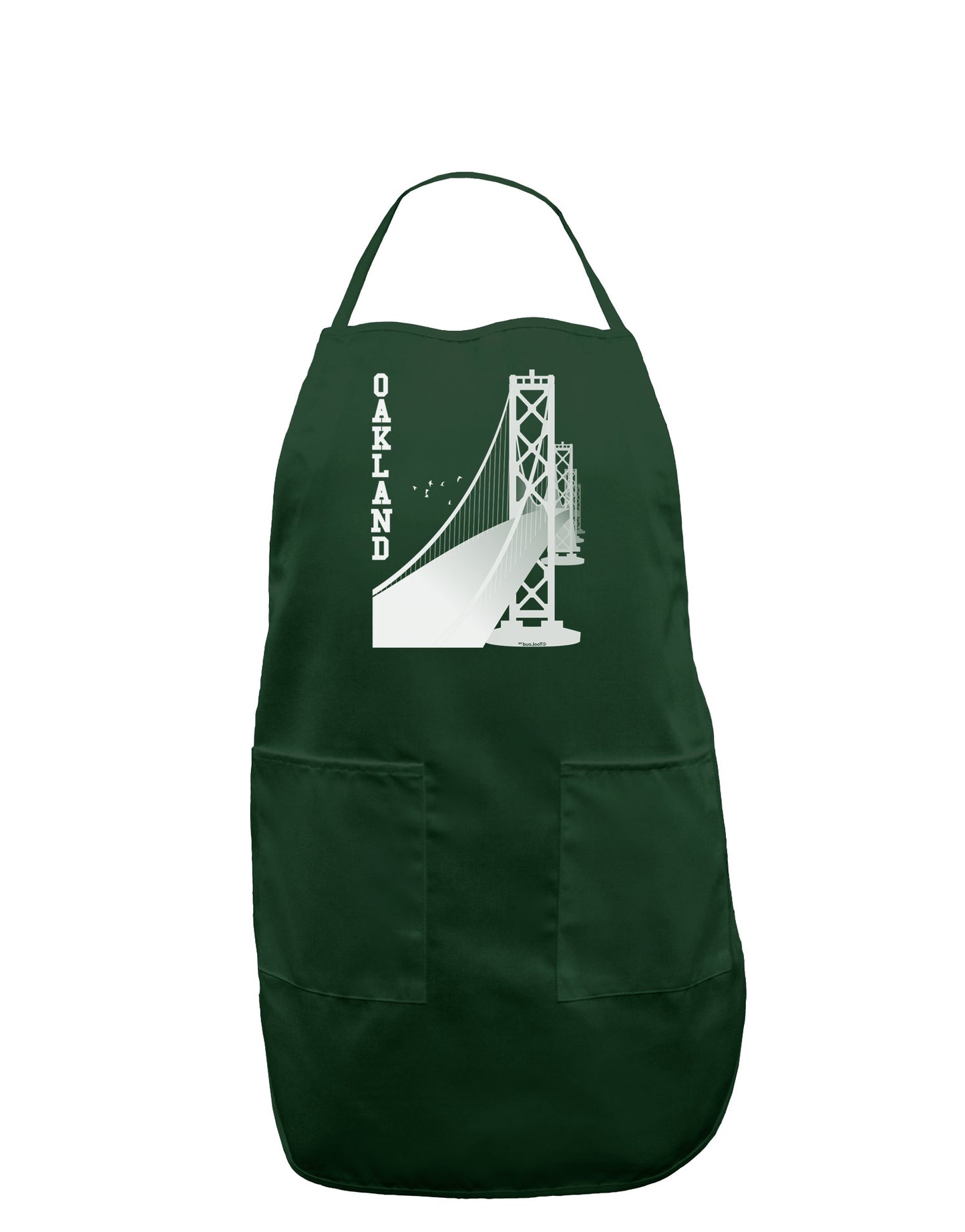 Oakland Text Bay Bridge Dark Adult Apron-Bib Apron-TooLoud-Hunter-One-Size-Davson Sales