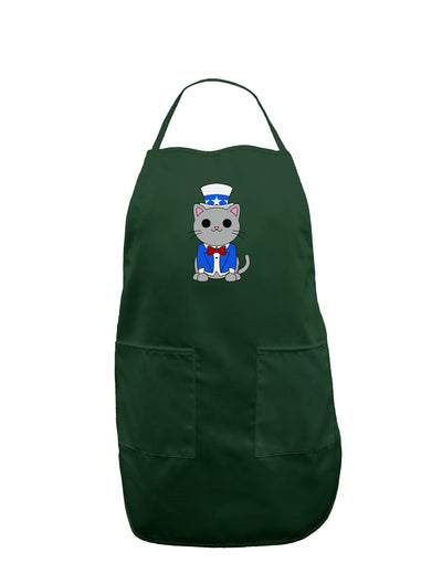 Patriotic Cat Dark Adult Apron by TooLoud-Bib Apron-TooLoud-Hunter-One-Size-Davson Sales