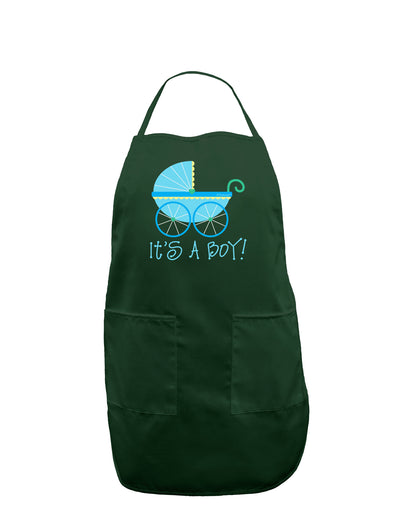 It's a Boy - Baby Boy Carriage Dark Adult Apron-Bib Apron-TooLoud-Hunter-One-Size-Davson Sales