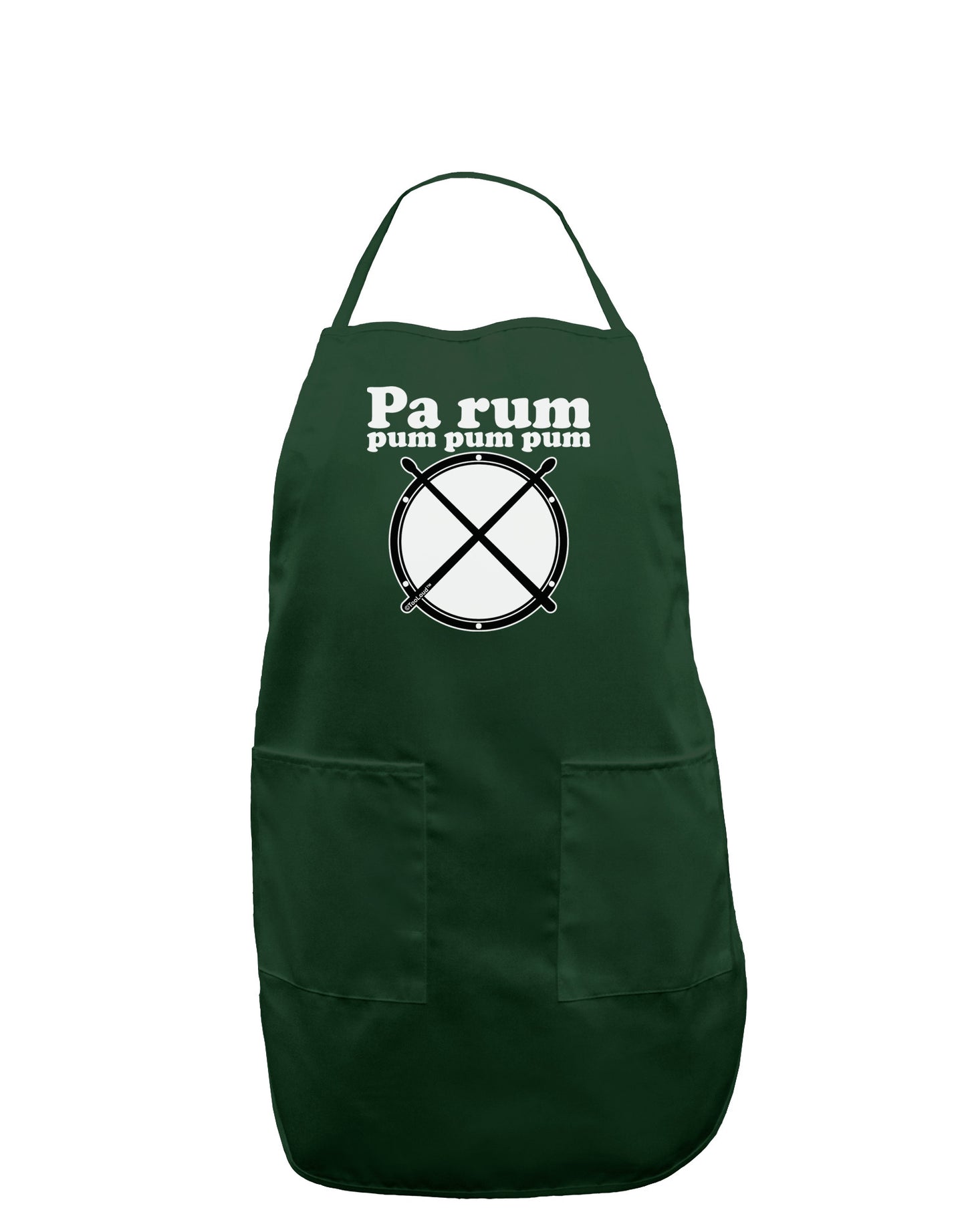 Pa Rum Pum Pum Pum BnW Dark Adult Apron-Bib Apron-TooLoud-Hunter-One-Size-Davson Sales