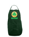 Shamrock Button - Irish Dark Adult Apron by TooLoud-Bib Apron-TooLoud-Hunter-One-Size-Davson Sales