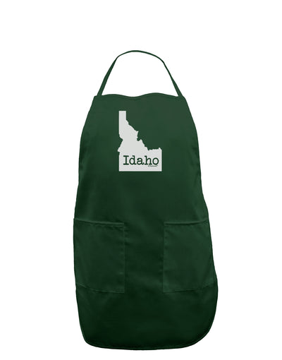 Idaho - United States Shape Dark Adult Apron by TooLoud-Bib Apron-TooLoud-Hunter-One-Size-Davson Sales