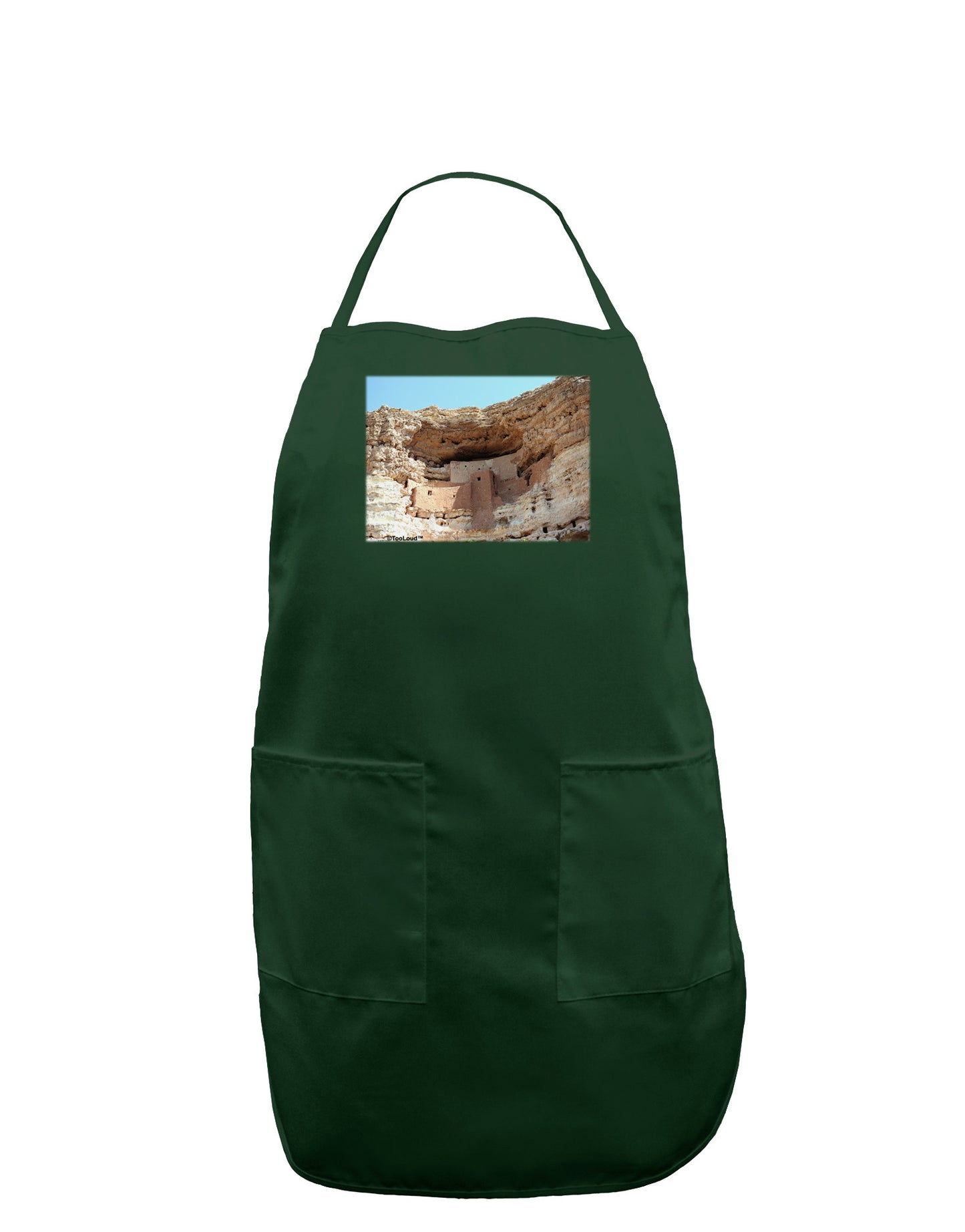 Montezuma Castle Arizona Dark Adult Apron-Bib Apron-TooLoud-Hunter-One-Size-Davson Sales