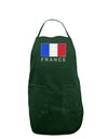 French Flag - France Text Dark Adult Apron by TooLoud-Bib Apron-TooLoud-Hunter-One-Size-Davson Sales