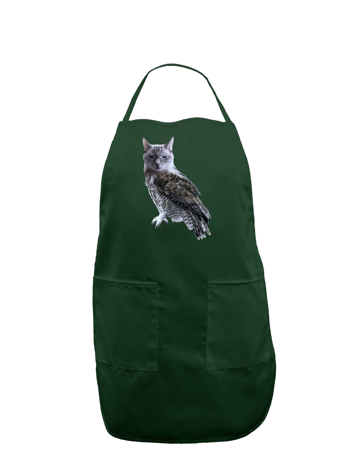 Lucky Cat Owl Dark Adult Apron-Bib Apron-TooLoud-Hunter-One-Size-Davson Sales