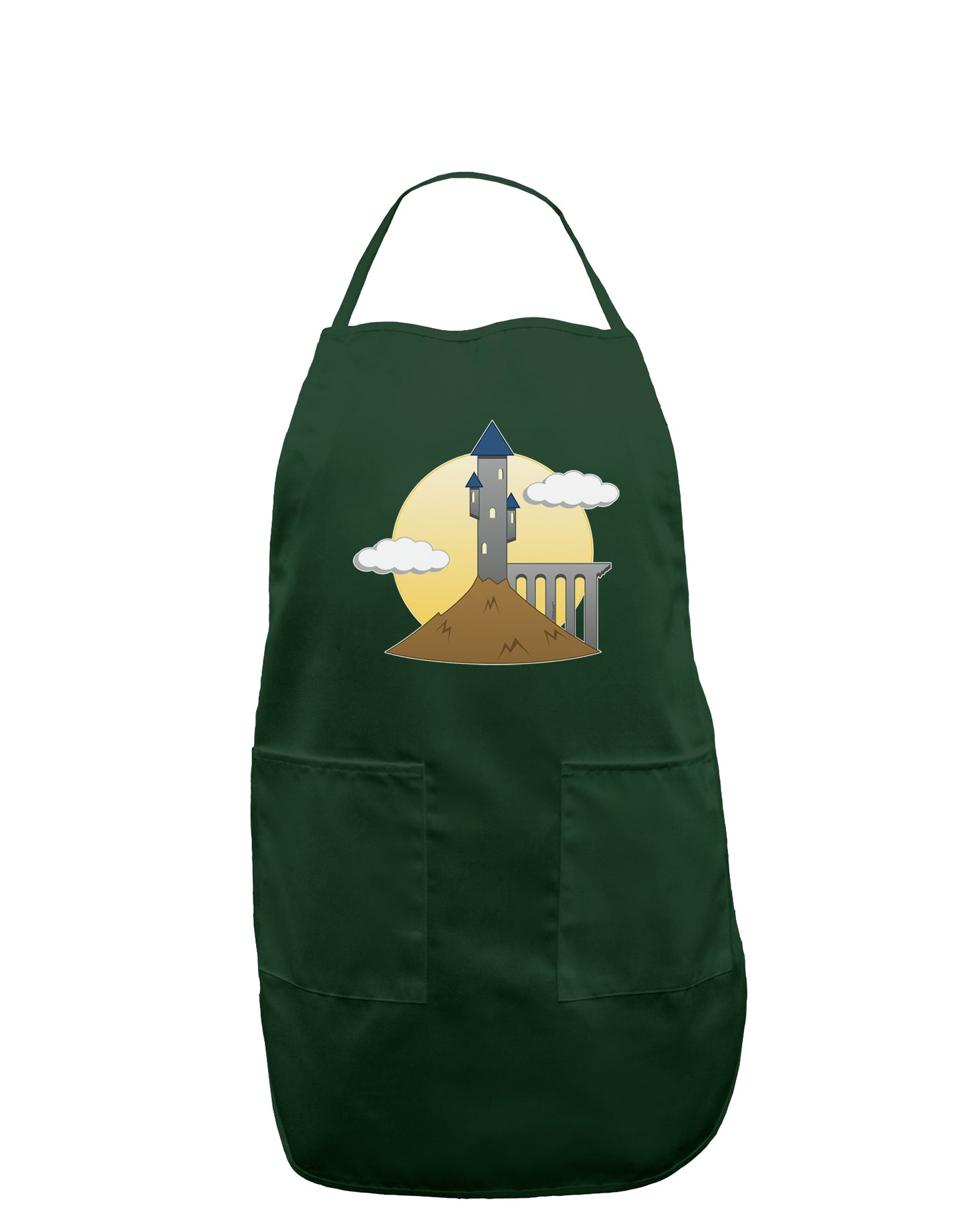 Moonlit Wizard Tower - Halloween Dark Adult Apron-Bib Apron-TooLoud-Hunter-One-Size-Davson Sales