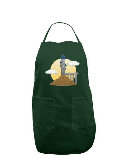 Moonlit Wizard Tower - Halloween Dark Adult Apron-Bib Apron-TooLoud-Hunter-One-Size-Davson Sales