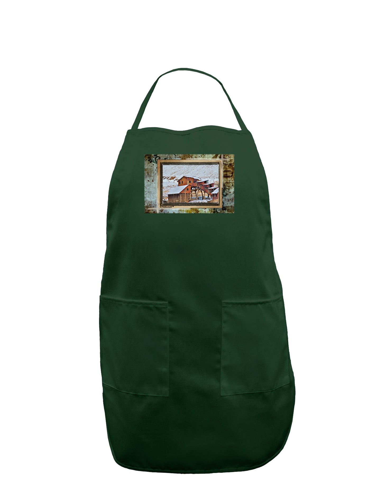 Mine Scene Colorado Dark Adult Apron-Bib Apron-TooLoud-Hunter-One-Size-Davson Sales