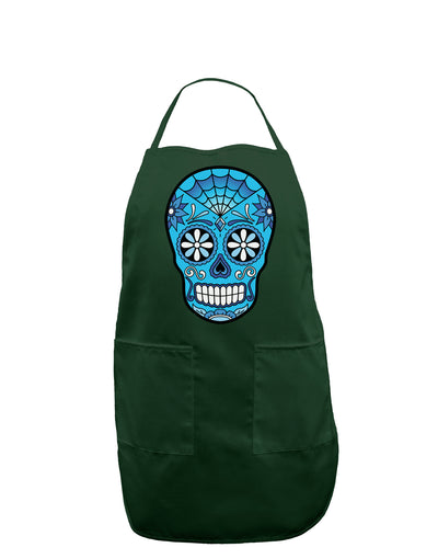 Version 3 Blue Day of the Dead Calavera Dark Adult Apron-Bib Apron-TooLoud-Hunter-One-Size-Davson Sales