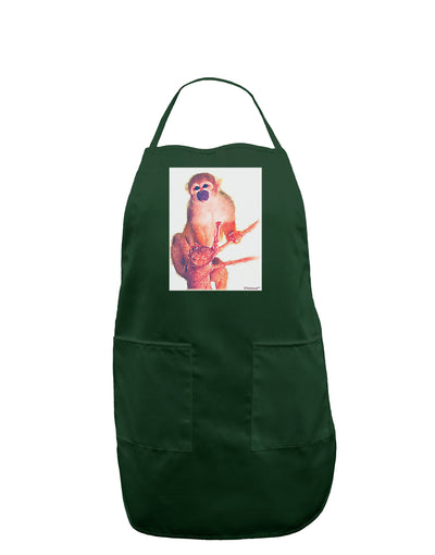 Monkey in Tree Watercolor Dark Adult Apron-Bib Apron-TooLoud-Hunter-One-Size-Davson Sales